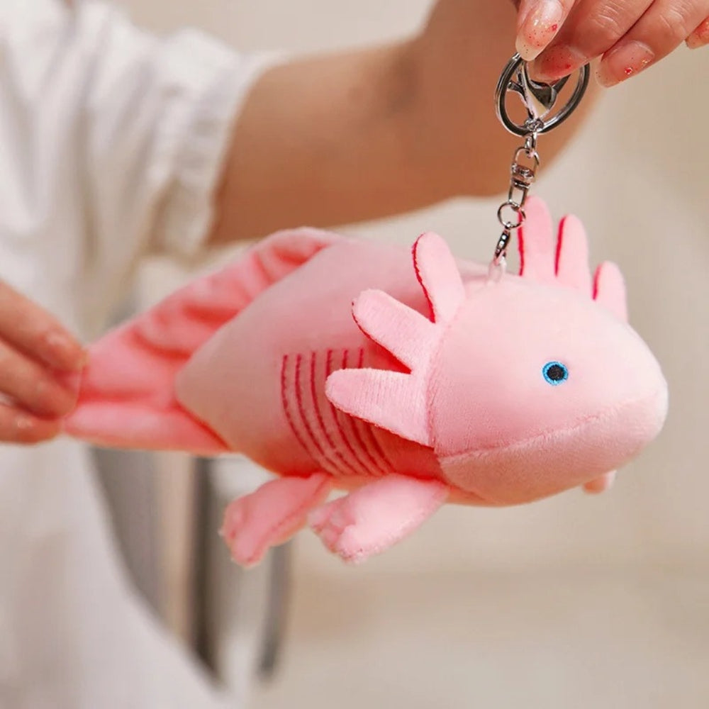 Axolotl Schlüsselanhänger Aus Plüsch