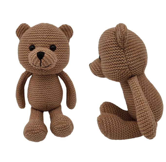 Gehäkelter Teddybär In Braun Und Weiß