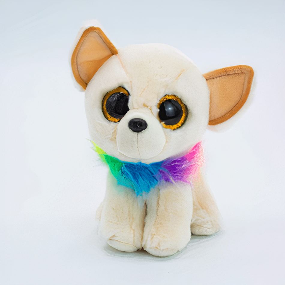 Hund Kuscheltier Mit Regenbogen-Halsband