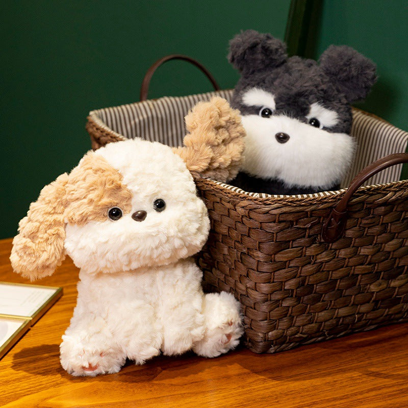 Hund Kuscheltier Schwarz Mit Dichtem Fell