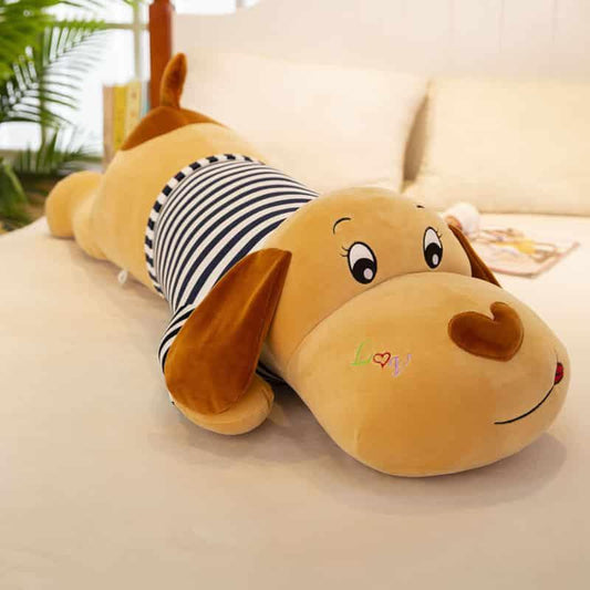 Plüschkissen Hund 100 cm Blau