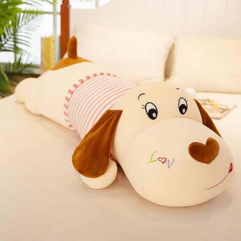 Plüschkissen Hund 100 cm Rosa