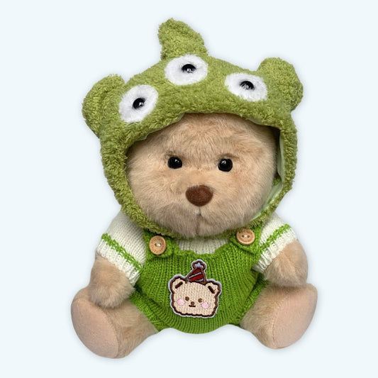 Alien Teddybär Grün Handgemacht
