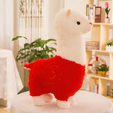 Alpaka Kuscheltier Bunt Rot
