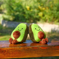 Avocado Plüsch Schlüsselanhänger Grün