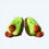 Avocado Kuscheltier Schlüsselanhänger Grün