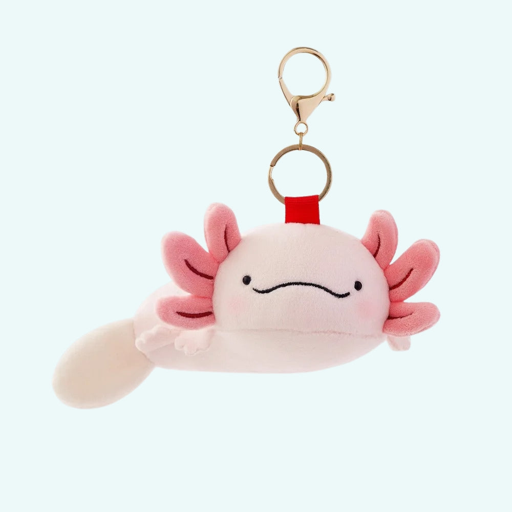Axolotl Plüsch Schlüsselanhänger Rosa