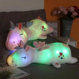 Blaues Einhorn Kuscheltier Mit Nachtlicht