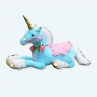 Blaues Einhorn Pferd Kuscheltier Groß