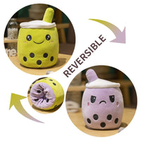 Bubble Tea Kuscheltier Wendbar 15 cm Vert/Violet