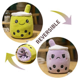Bubble Tea Kuscheltier Wendbar 15 cm Vert/Violet