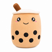 Bubble Tea Plüschtier 70 cm Chocolat yeux ouverts