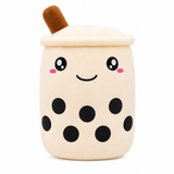 Bubble Tea Plüschtier 70 cm Blanc yeux ouverts