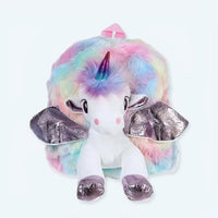 Bunter Einhorn Rucksack Aus Plüsch