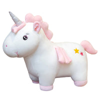 Buntes Einhorn Kuscheltier Mit Silbernem Horn