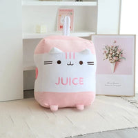 Erdbeersaft Katzen Plüschtier 42 cm