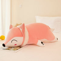 Fuchs Kuscheltier Liegend 90 cm Rosa