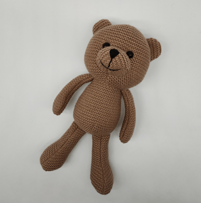 Gehäkelter Teddybär In Braun Und Weiß