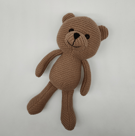 Gehäkelter Teddybär In Braun Und Weiß