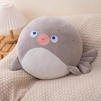 Grauer Kugelfisch Kuscheltier