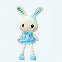 Großer Hase Plüschtier Im Blauen Kleid