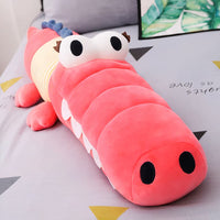 Grünes Krokodil Kuscheltier Rosa