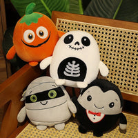 Halloween Plüschfiguren Vampir Mumie Skelett