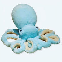 Hellblaues Oktopus Kuscheltier 90 cm