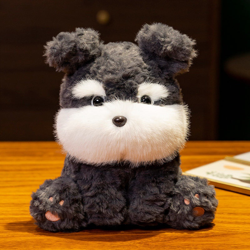 Hund Kuscheltier Schwarz Flauschig