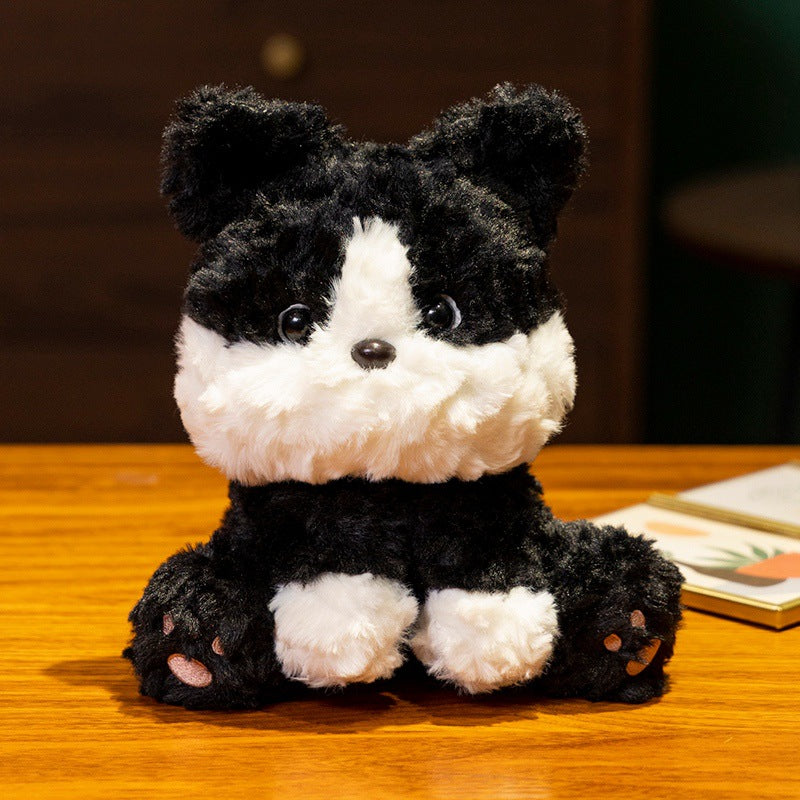 Hund Kuscheltier Schwarz Mit Dichtem Fell