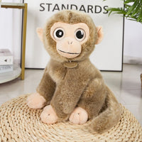 Interaktives Kuscheltier Affe 30 cm Hellbraun
