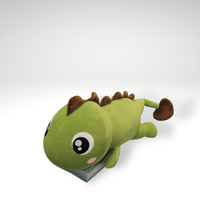 Kawaii Dino Kuscheltier Mit Großen Augen 140 cm Braun