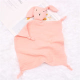 Kuscheltier Hase Aus Musselin Rosa