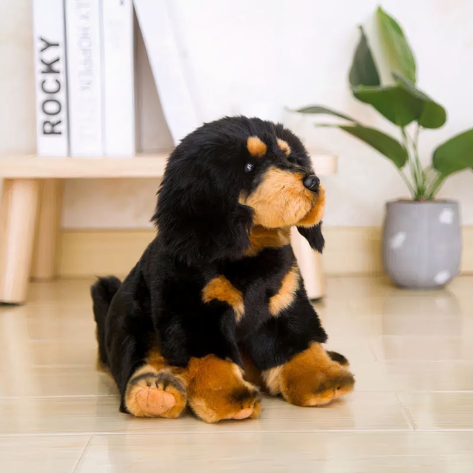 Kuscheltier Hund Weich Schwarz