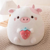 Kuscheltier Kuh Rosa Weiß