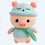 Schwein Kuscheltier Blau