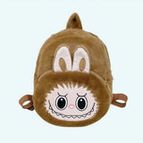 Labubu Style Rucksack Aus Plüsch Beige