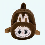 Labubu Style Rucksack Aus Plüsch Braun
