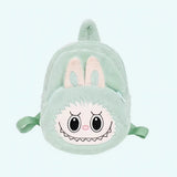 Labubu Style Rucksack Aus Plüsch Grün