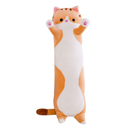 Lange Katze Kuscheltier Mit Kurzen Beinen 70 cm Orange