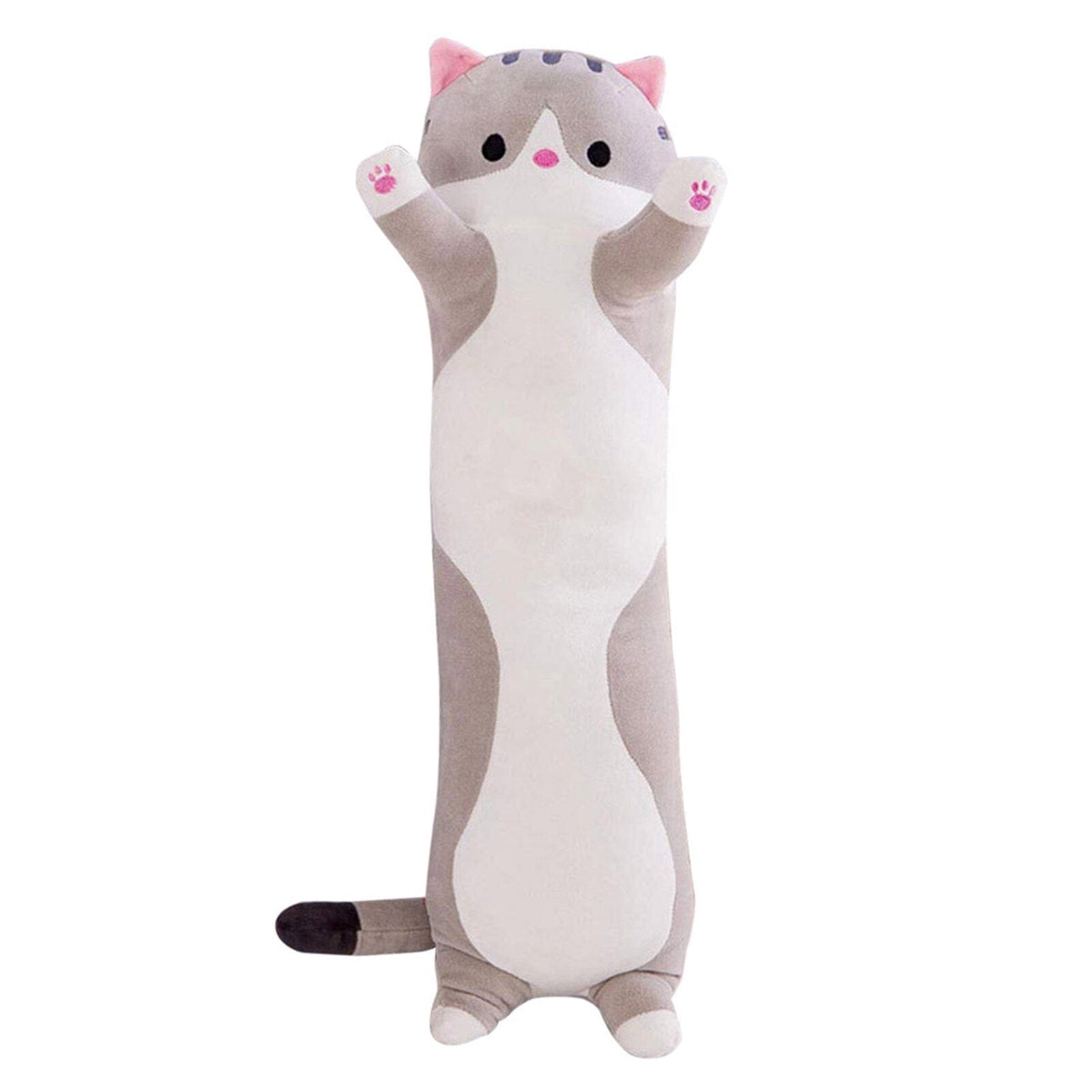 Lange Katze Kuscheltier Mit Kurzen Beinen 90 cm Grau