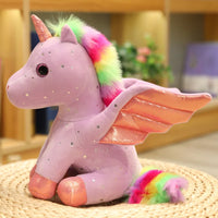 Lila Regenbogen Einhorn Kuscheltier 10 cm
