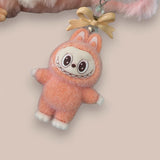 Mini Labubu Plüschfigur Schlüsselanhänger Mit Schleife