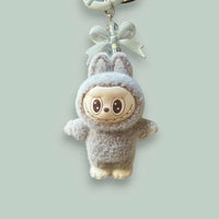 Mini Labubu Plüschfigur Schlüsselanhänger Mit Schleife