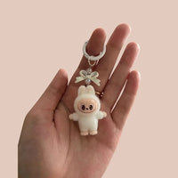 Mini Labubu Plüschfigur Schlüsselanhänger Mit Schleife