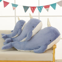 Narwal Kuscheltier XXL 120 cm Blau