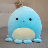 Oktopus Kuscheltier Kissen 80 cm Blau