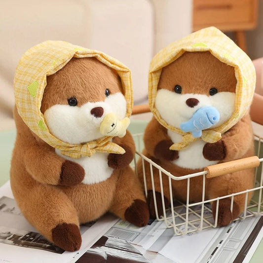 Otter Kuscheltier Mit Schleier Und Fisch