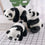 Panda Kuscheltier Schwarz-Weiß