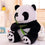 Panda Kuscheltier Mit Bambus